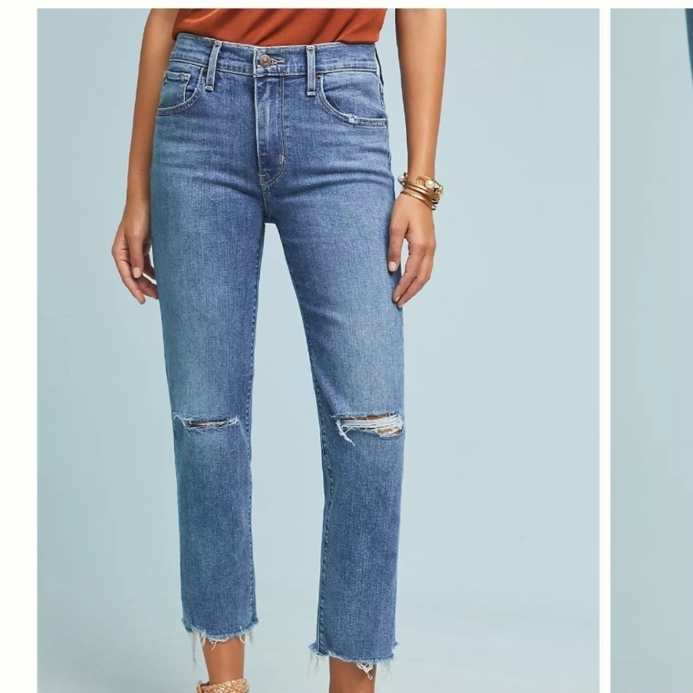 Levi's High Rise Straight Crop Jean 28 - Picture 2 of 8